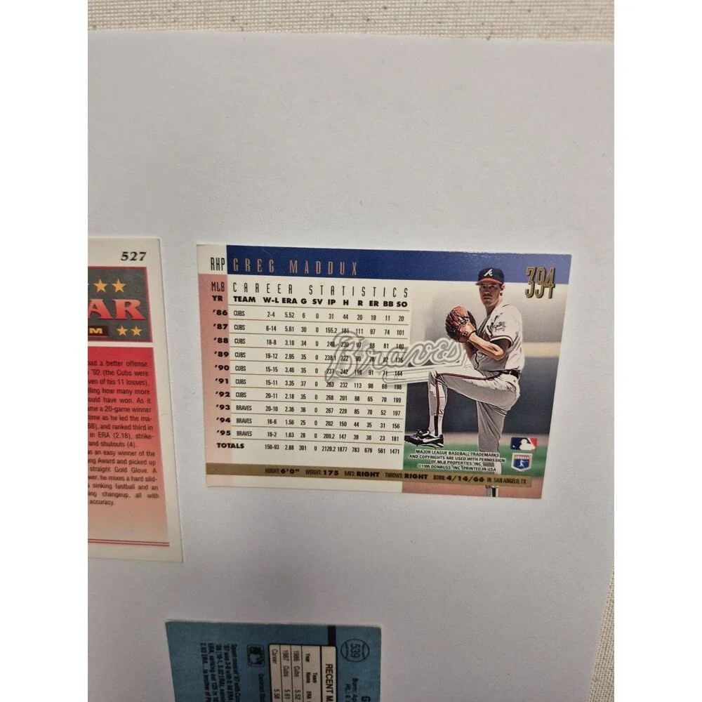 Greg Maddux Card Lot of 3 Donruss Studio All-Star Cubs Braves HOF Baseball